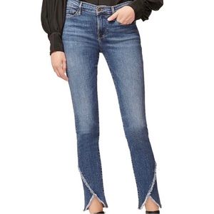 RARE! FRAME Le Skinny de Jeanne with Criss Cross Hem Details